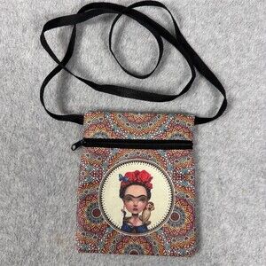 Frida Kahlo Mandala Print Small Crossbody Bag